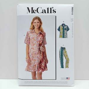 Mccalls Patterns Tops: M8515 Misses Dress, Top and Pants