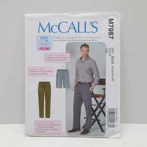 Mccalls Patterns Learn To Sew: M7987 Mens Shorts and Pants