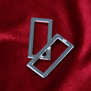 By Annie: Rectangle Rings 1.5" Flat Metal