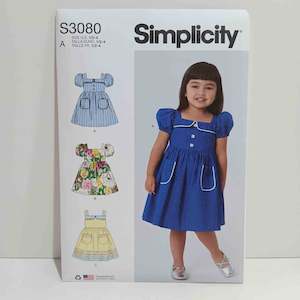 Simplicity Patterns Children: S3080 Toddlers Dresses