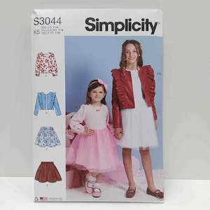Simplicity Patterns Children: S3044 Childrens and Girls Skirt, Jacket and Top