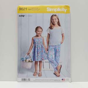 Simplicity Patterns Children: S8621 Childs Dress, Top, Pants
