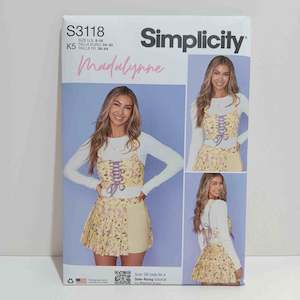 S3118 Misses cropped corset and Skort