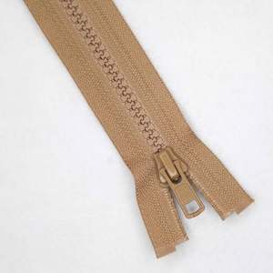 Haberdashery: Zips - Open Ended - Natural