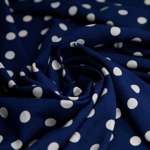 Rayon: Printed Rayon - Navy