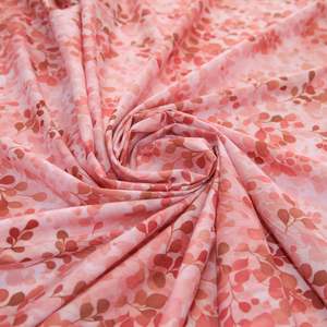 Fabric New Arrivals: Printed Cotton - Pink Foliage