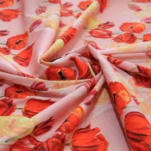 Fabric New Arrivals: Cotton Sateen - Tulips Pink