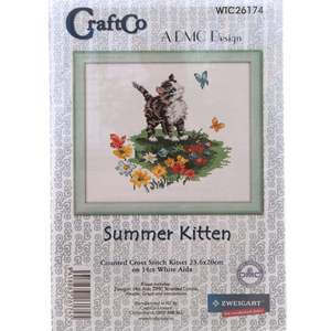 Craft Kits: Summer Kitten Cross Stitch Kit