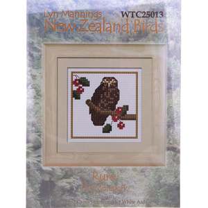 New Zealand Birds Cross Stitch Kit - Ruru