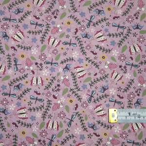 Craft Cotton Fabrics: Fairy Garden - Garden Pink