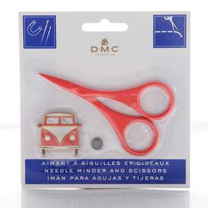 Scissors: Needle Minder and Scissors - Coral