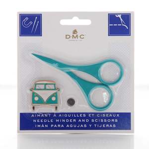 Needle Minder and Scissors - Aqua