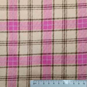 Fabric New Arrivals: Printed Cotton Wincyette - Pink Check