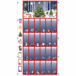 Craft Cotton Fabrics: Woodland Christmas Advent Panel