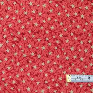 Craft Cotton Fabrics: Festive Magic - Holly Sparkle Red