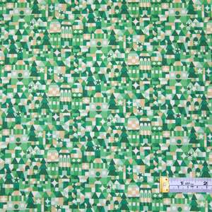 Craft Cotton Fabrics: Festive Magic - Festive Store Green