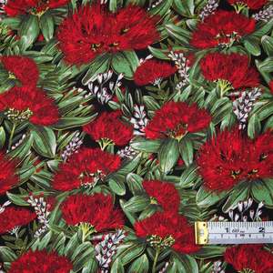 Craft Cotton Fabrics: Native Charm - Pohutukawa