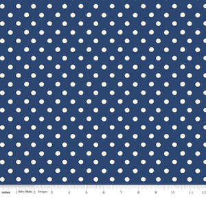 Craft Cotton Fabrics: Button Spot - Navy