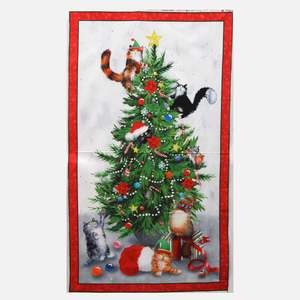 Christmas Panels: Meowy Christmas - Ready Made Wall Hanging
