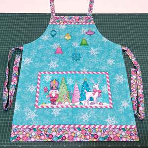 Christmas Panels: Merry & Bright Child's Apron - Ready Made