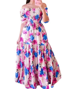 Womens Plus Size Clothing: Plus Size Dress Maya - Long Off Shoulder Dress