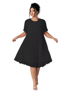 Plus Size Dress Zendaya - Pleated Dress