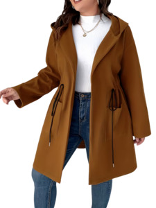 Womens Plus Size Clothing: Plus Size Outerwear Mareta - Wool Like Coat
