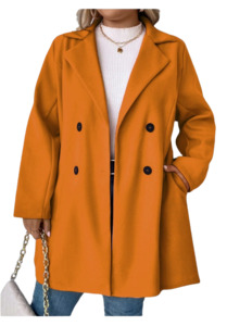 Plus Size Outerwear Sosefina - Wool Like Coat