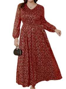 Ball Dresses: Plus Size Dress Isafele - Long Glitter Dress