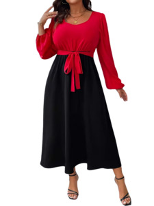 Womens Plus Size Clothing: Plus Size Dress Manilyn - Two Tone Dress