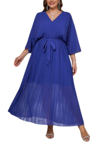 Ball Dresses: Plus Size Dress Losania - Long Pleated Dress