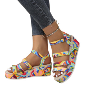Curvy Soles: Curvy Soles Oana - Wide Fit Wedge Sandals