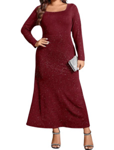 Plus Size Dress Leilei - Long Glitter Dress