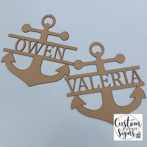 Products: Wooden Name Anchor Sign - Custom Event Signs