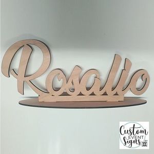 WOODEN NAME STANDALONE - Custom Event Signs