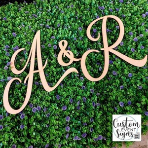 Wooden Letters, Letter 1 & Letter 2, Initials - Custom Event Signs