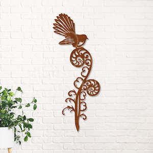 Birds: Fantail On Koru