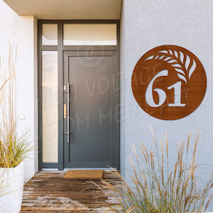 Address Signs Numbers: Street Number With Fern