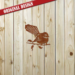 Birds: fantail on branch