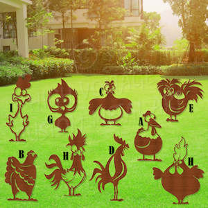 New Designs: Crazy Chicken Garden Stakes
