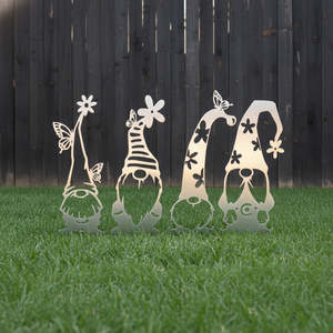 garden gnomes - aluminium