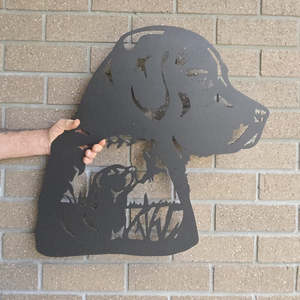 labrador scene - matt black