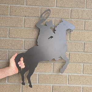roping cowboy - matt black