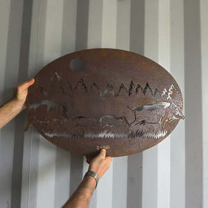 wild pigs - corten
