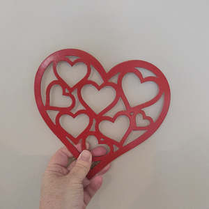 hearts - flame red