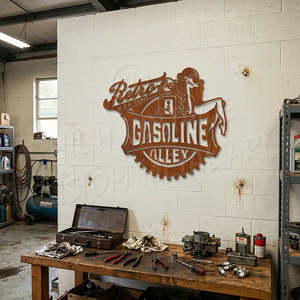 retro gasoline alley - corten