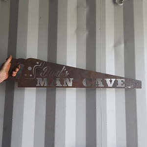 dad's man cave saw - corten