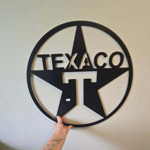 texaco logo - matt black