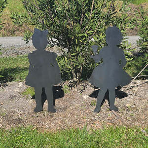 New Designs: pretty girl garden stakes