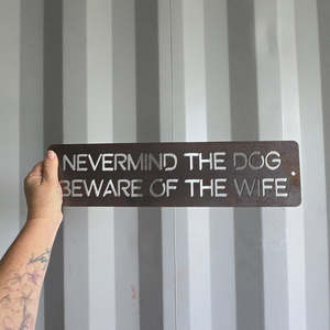 Address Signs Numbers: beware of the wife - corten